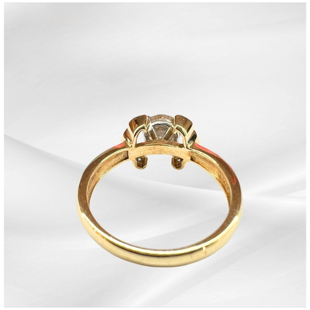 18K Yellow Gold Natural Diamond Ring