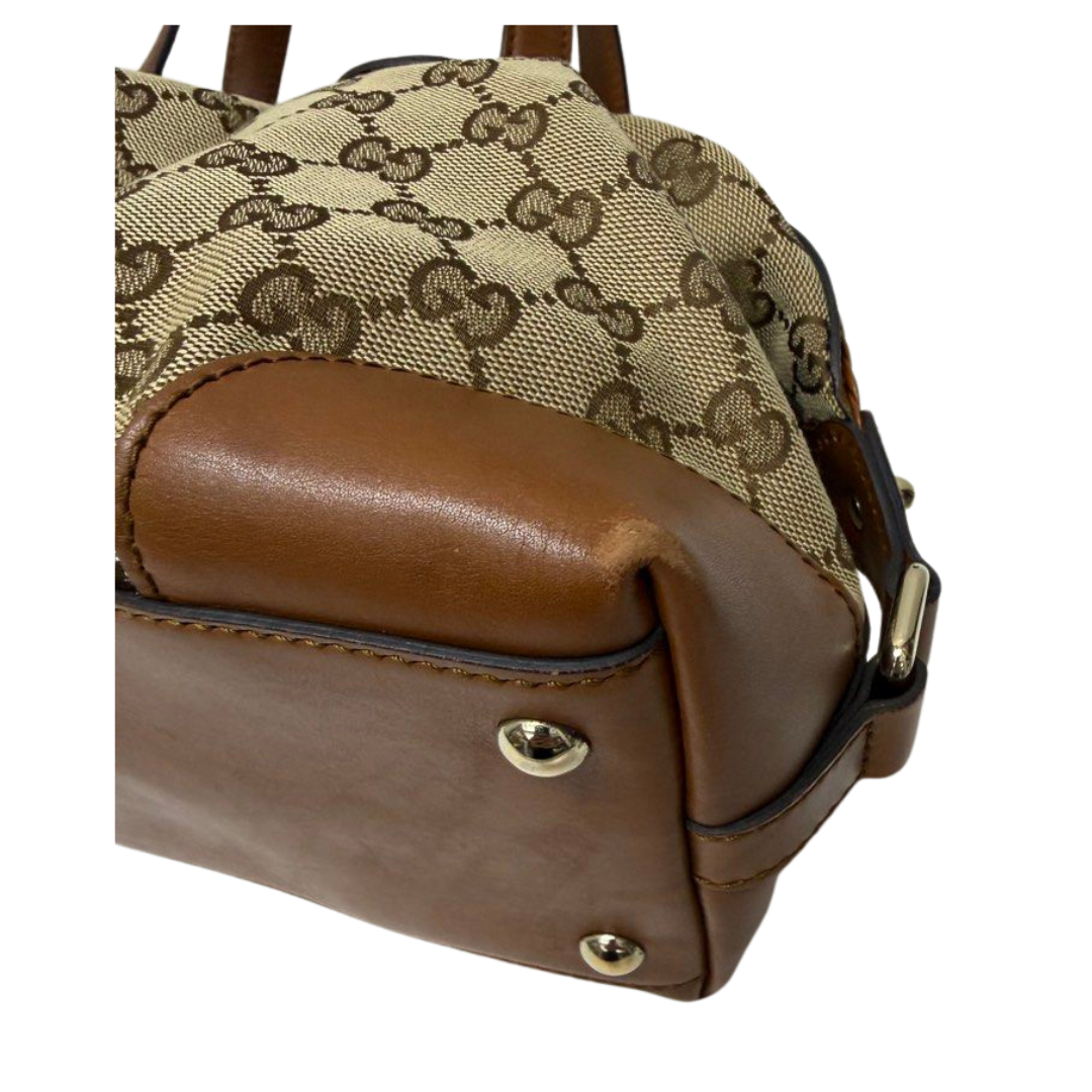 Gucci Brick Lane GG Canvas Boston Shoulder Bag
