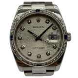 Rolex Datejust 116234 36mm Automatic Diamond Dial/Bezel Watch