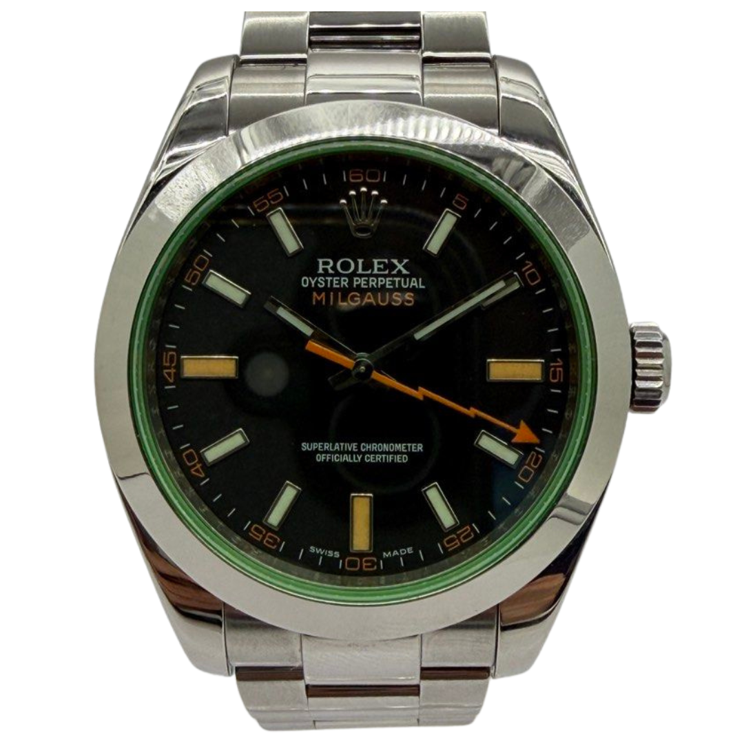 Rolex Oyster Perpetual Milgauss 116400GV 40mm Black Dial Watch