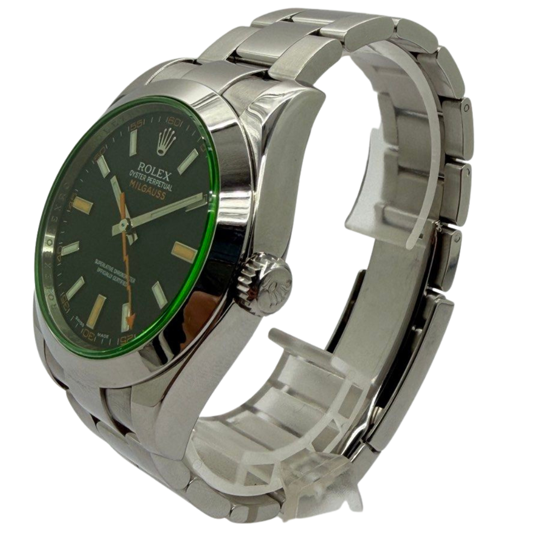 Rolex Oyster Perpetual Milgauss 116400GV 40mm Black Dial Watch