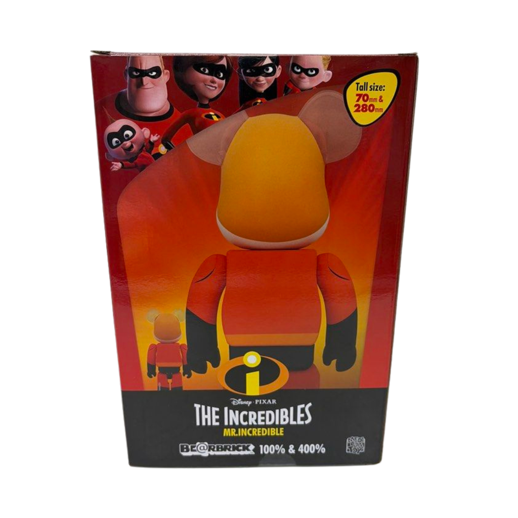 MEDICOM TOY x Disney Pixar Mr. Incredible BE@RBRICK 100% and 400% Figure Set