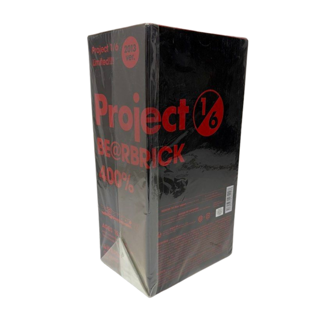 2013 Bearbrick Project 1/6 Limited Black/Clear Red 400% Figure