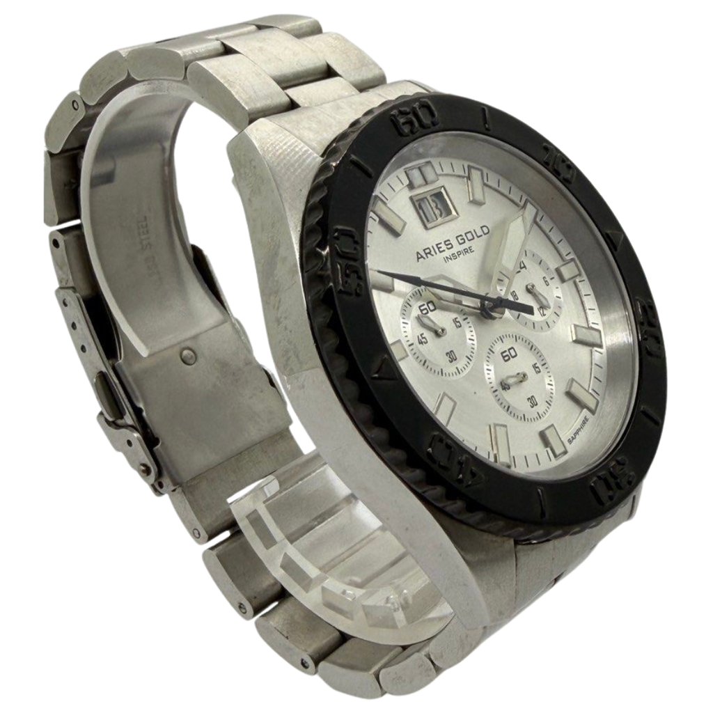 Aries Gold Inspire Pioneer 705 45mm Quartz Silver Dial Watch