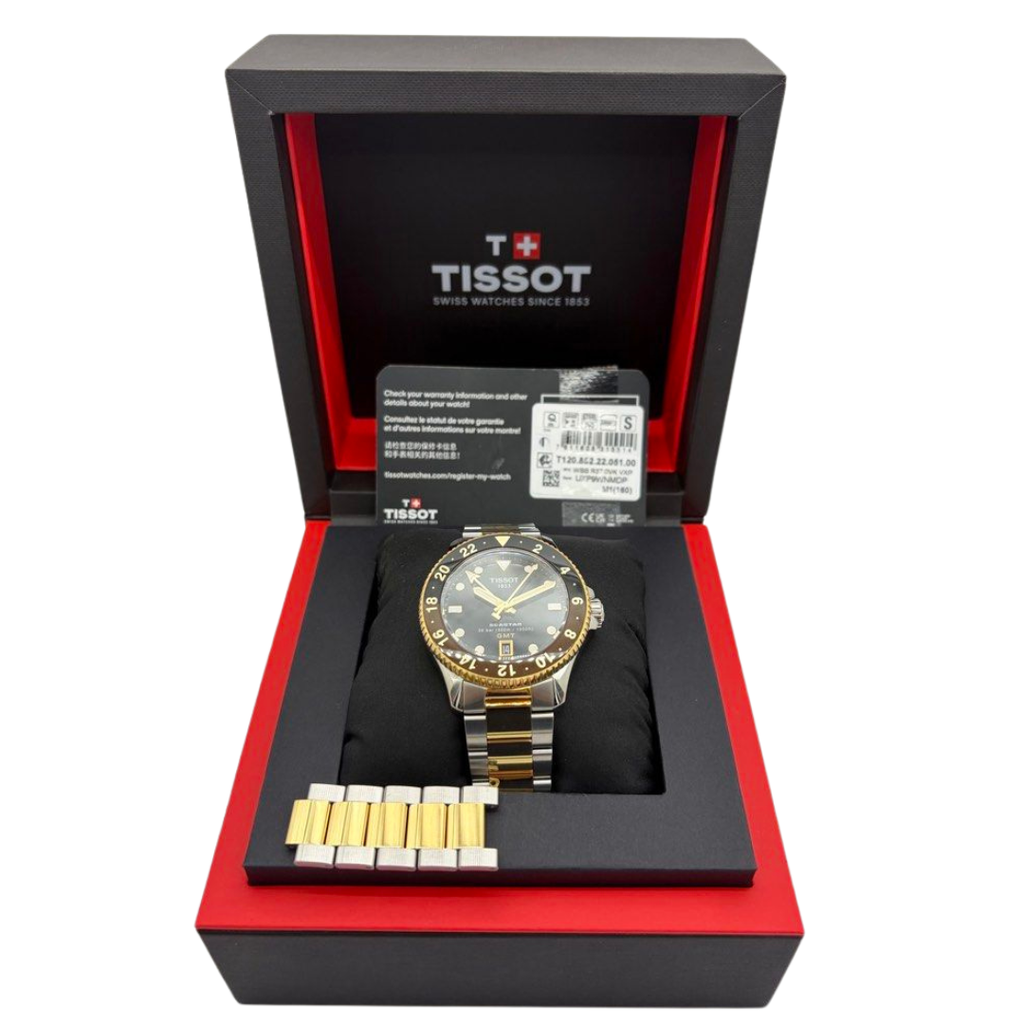 Tissot Seastar 1000 40mm GMT Quartz Black Dial Watch T120852A