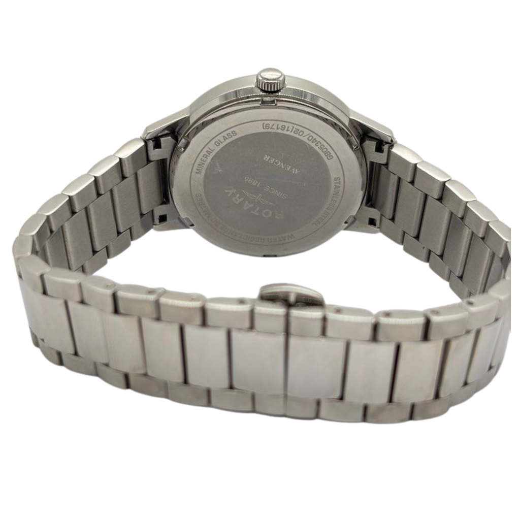 Rotary Avenger GB05340/02 38mm Quartz Silver Dial Steel Watch