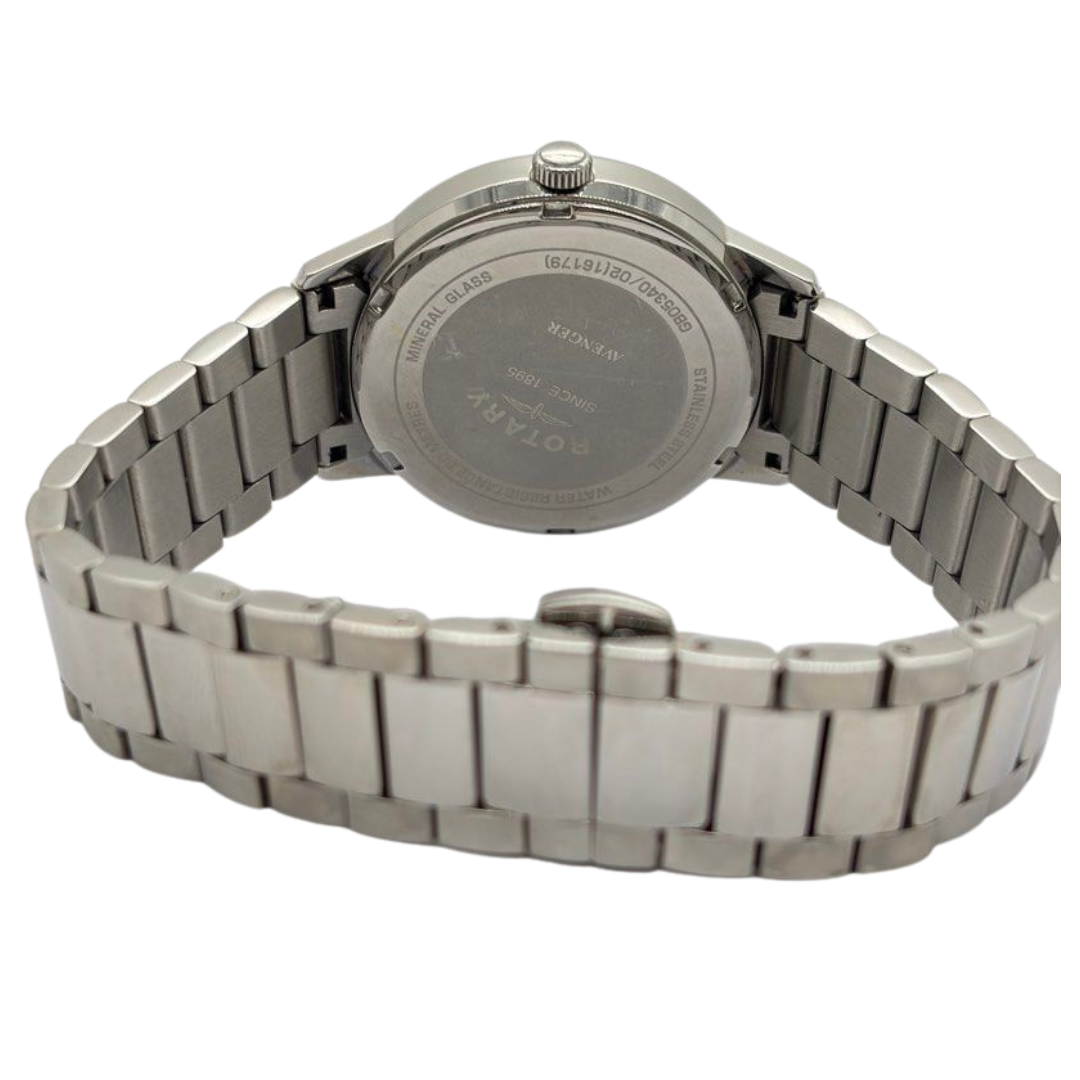 Rotary Avenger GB05340/02 38mm Quartz Silver Dial Steel Watch