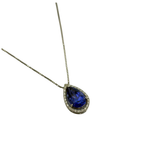 PT900/850 Natural Tanzanite & Diamond Necklace