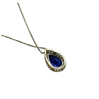 PT900/850 Natural Tanzanite & Diamond Necklace
