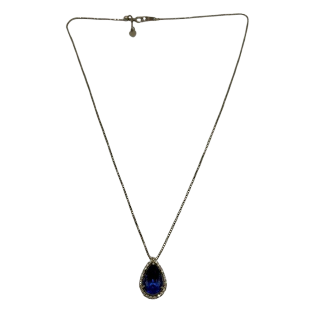 PT900/850 Natural Tanzanite & Diamond Necklace