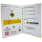 18K Yellow Gold Natural Diamond, Ruby, Emerald, Sapphire Pendant