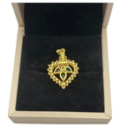 18K Yellow Gold Natural Diamond, Ruby, Emerald, Sapphire Pendant