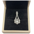 18K White Gold Black, White Diamond Pendant