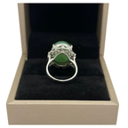 PT900 Natural Jadeite (Type-A) & Diamond Ladies Ring