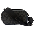 Coach Wyatt Crossbody Bag in Signature Canvas, Charcoal Black CM109