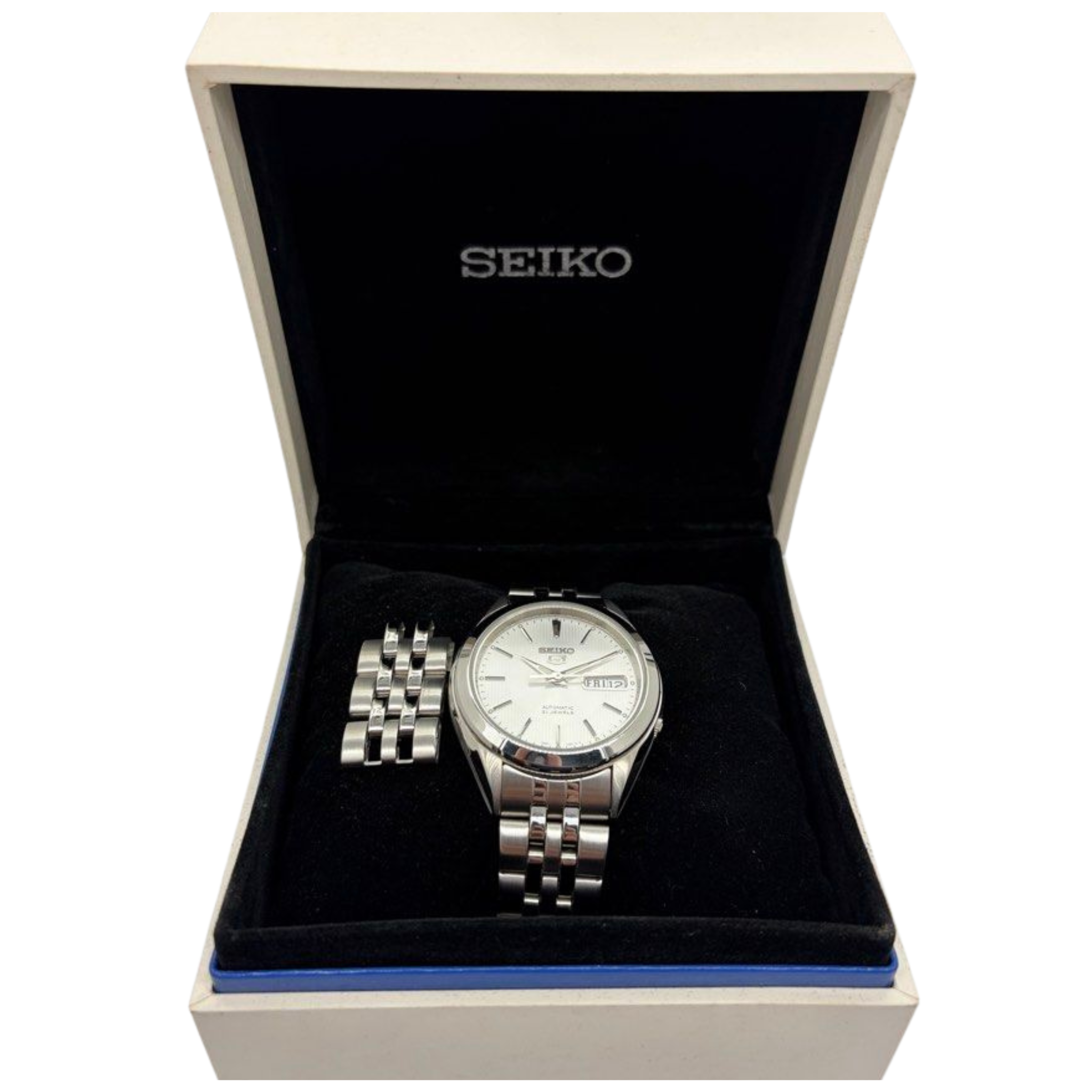 Seiko 5 SNKL15K1 38mm Automatic Silver Dial Steel Watch Secondary image