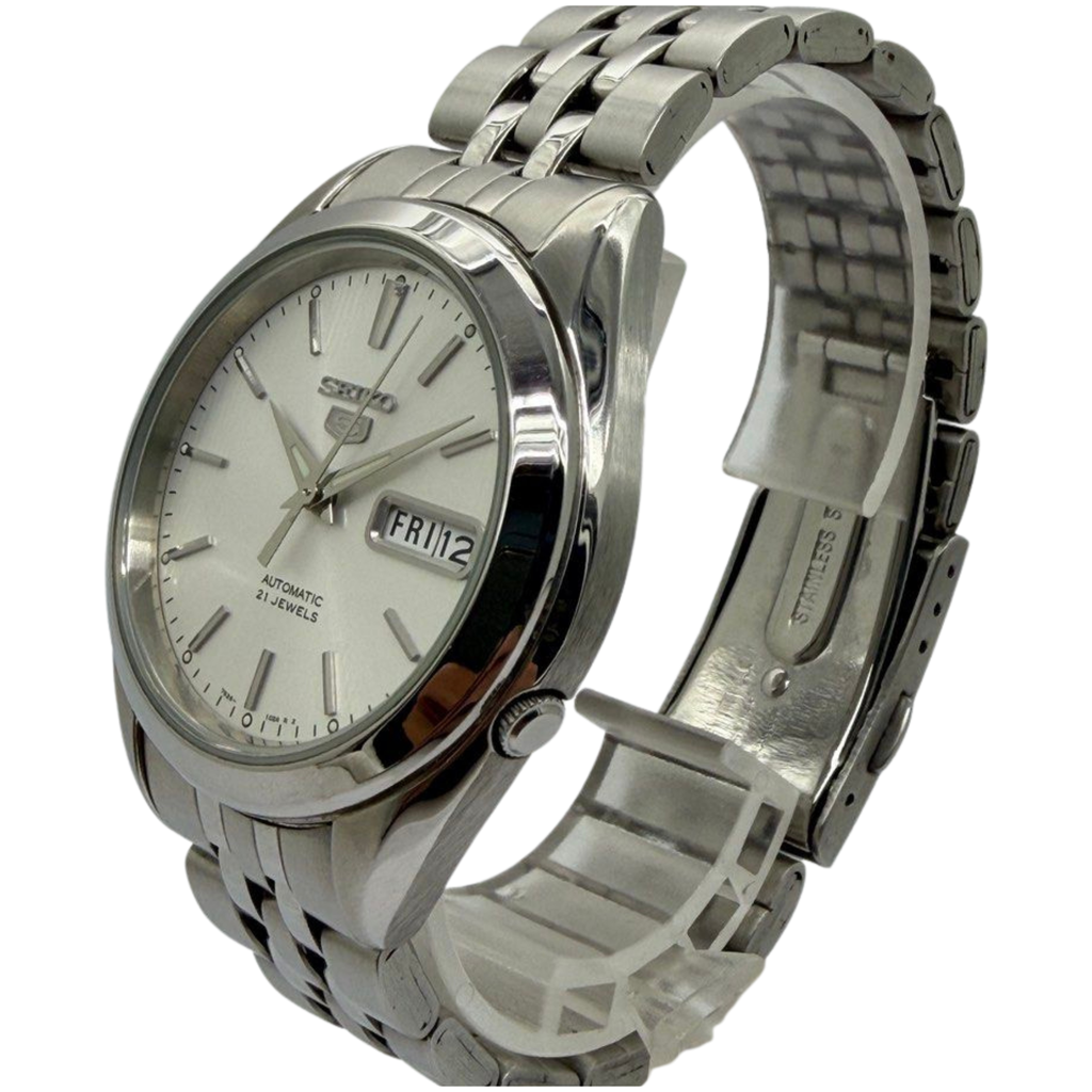 Seiko 5 SNKL15K1 38mm Automatic Silver Dial Steel Watch