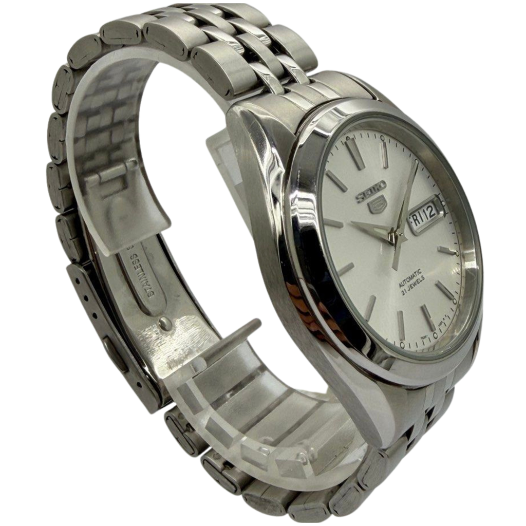 Seiko 5 SNKL15K1 38mm Automatic Silver Dial Steel Watch