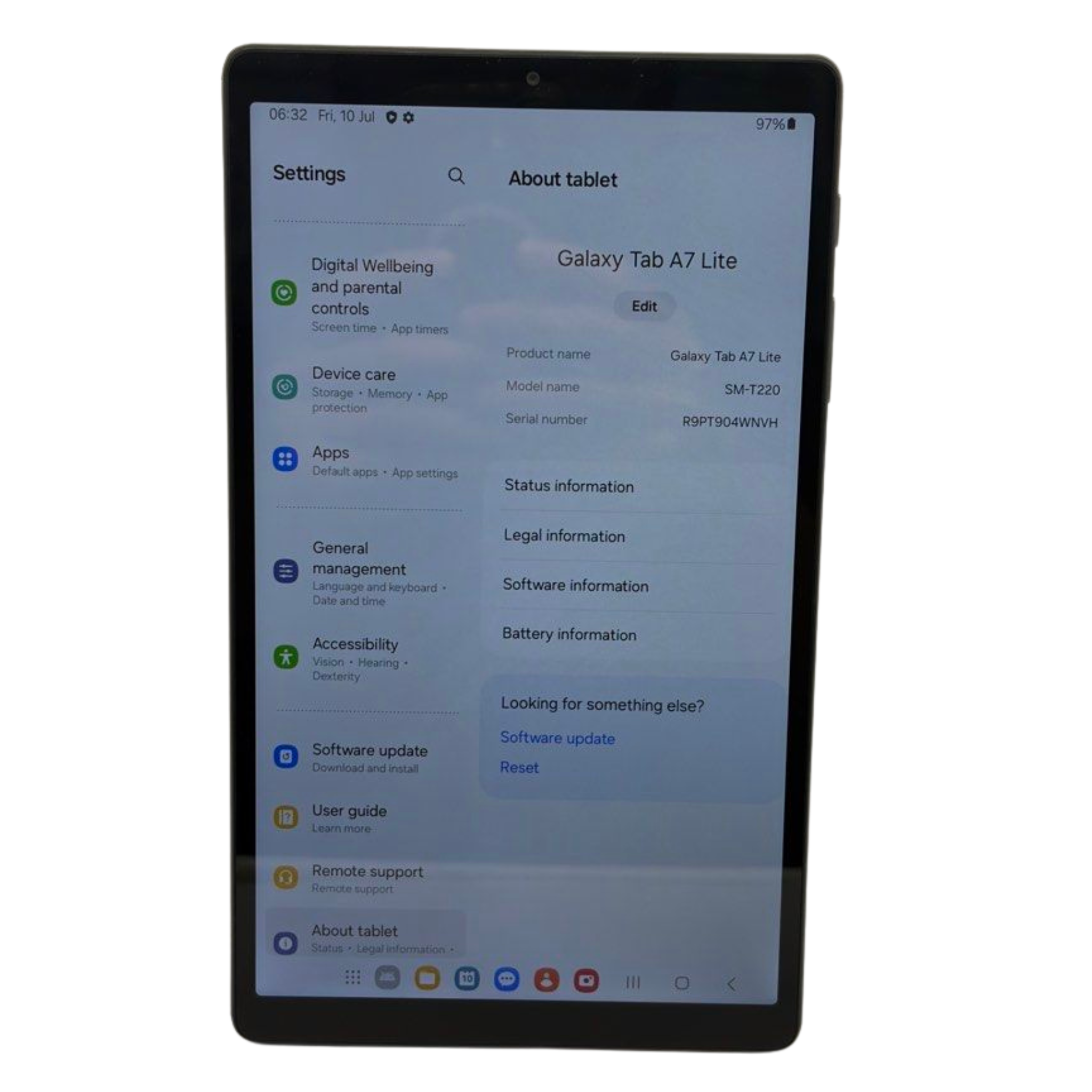 Samsung Galaxy Tab A7 Lite LTE Grey 32GB Secondary image