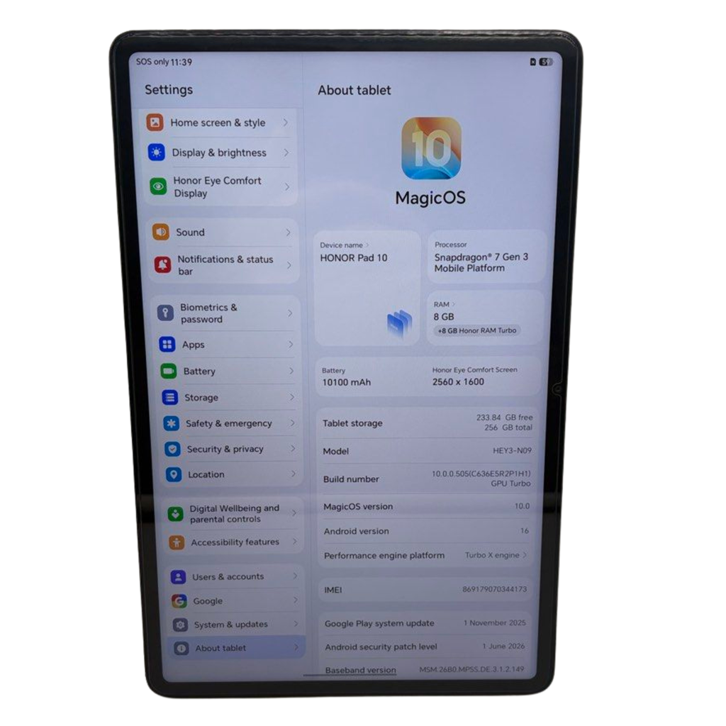 Honor Pad 10 (5G) Gray 256GB