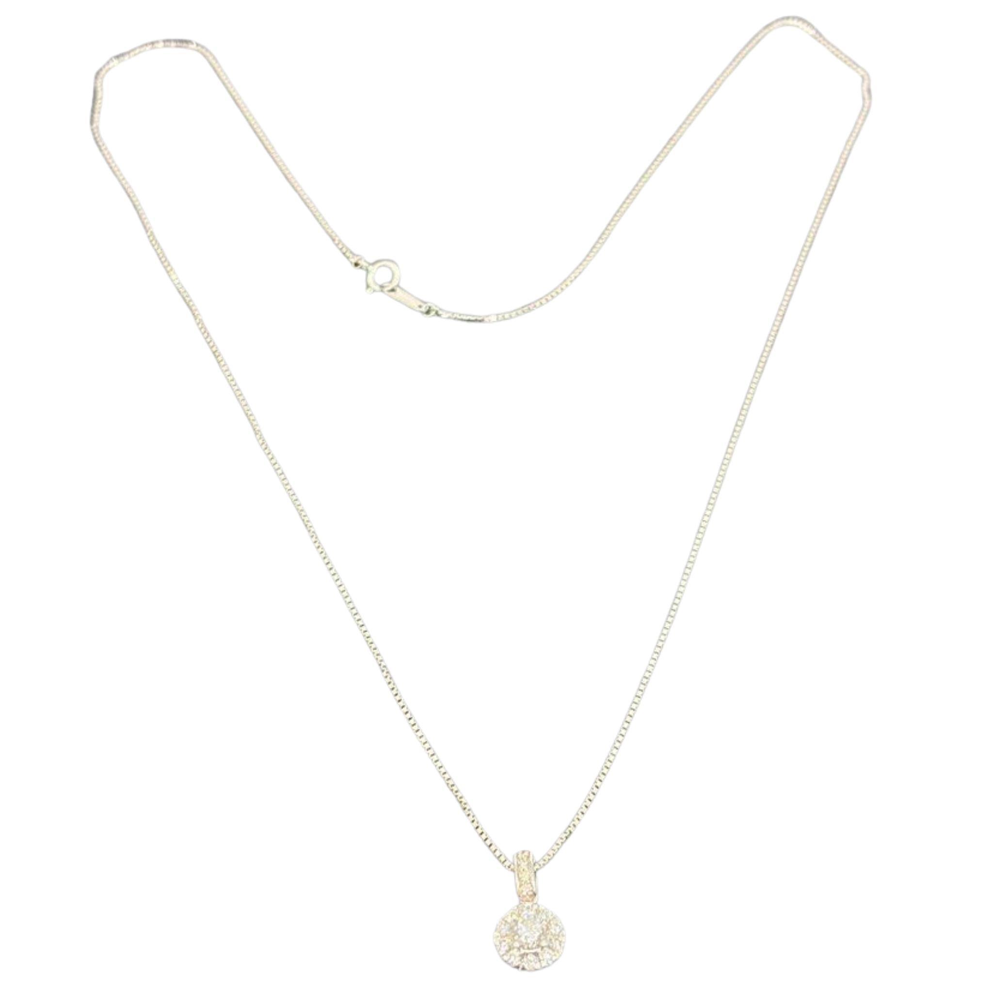 14K White Gold Lab-Grown Diamond Necklace