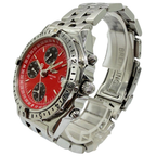 Breitling Chronomat Longitude GMT 39mm Automatic Red Dial Steel Watch