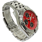 Breitling Chronomat Longitude GMT 39mm Automatic Red Dial Steel Watch