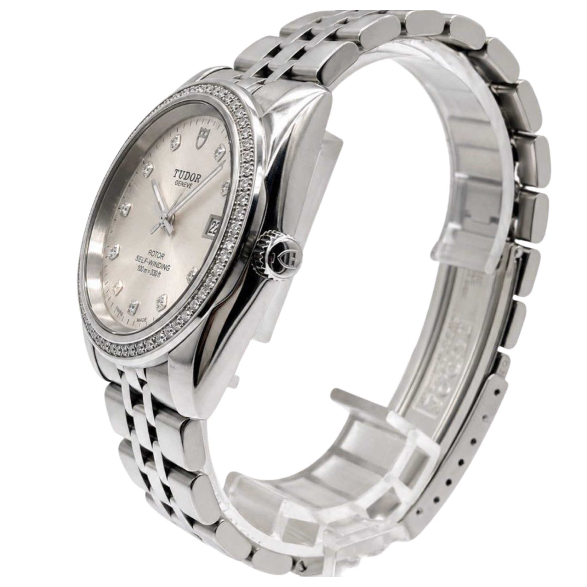 Tudor Classic 38mm Diamond Steel Automatic Watch 21020