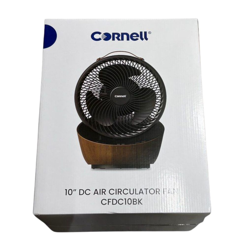 Cornell 10-Inch Air Circulation Fan with Remote (DC MOTOR) - Black (CFDC10BK)