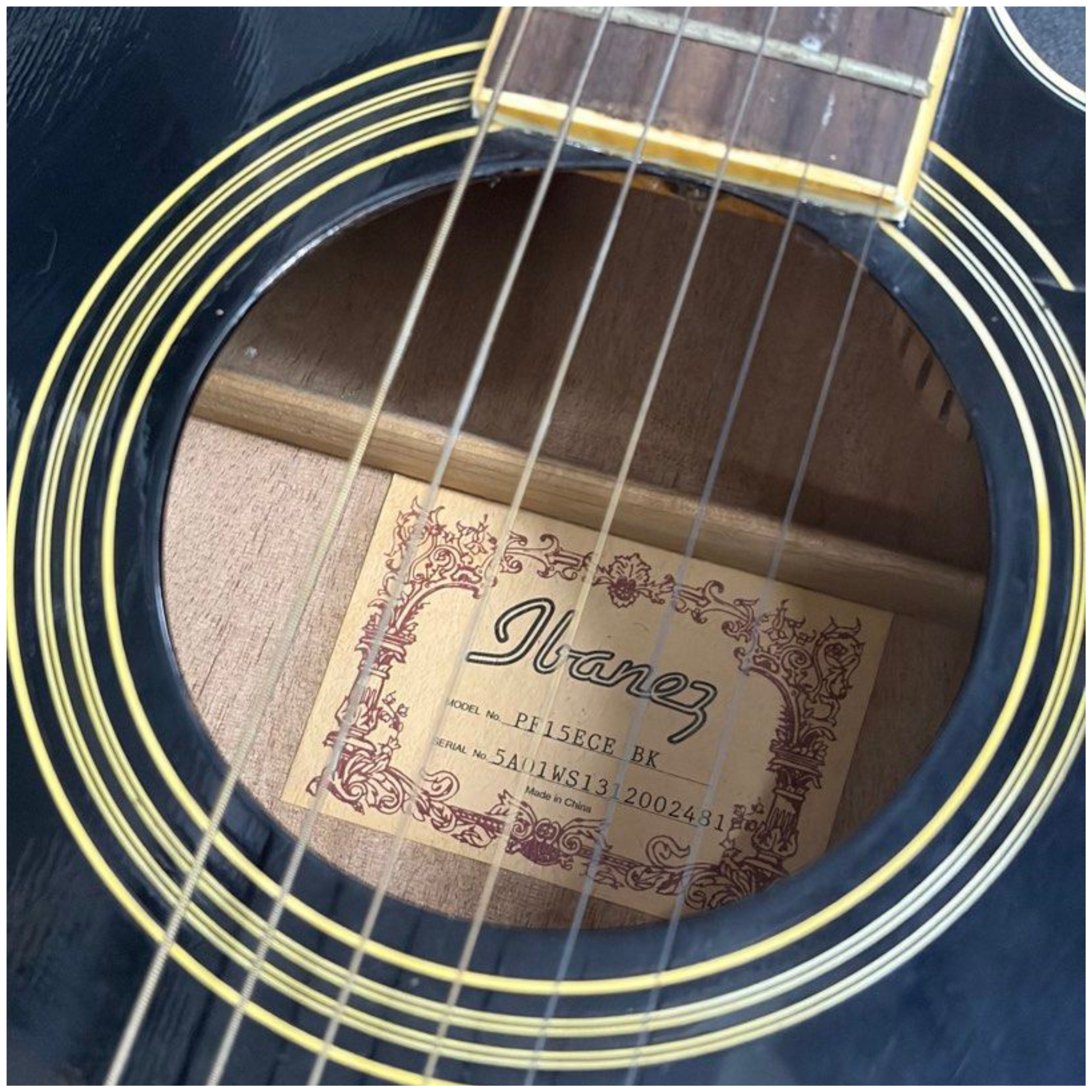Ibanez PF15ECE-BK Semi-Acoustic Guitar, Black