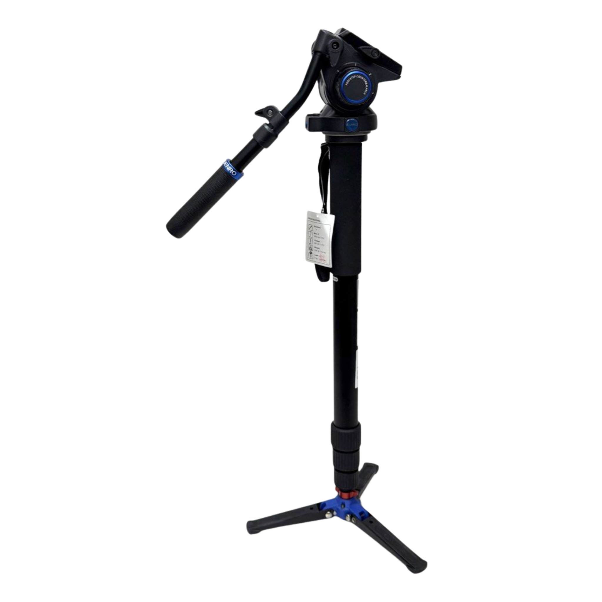 Benro A48T Classic Aluminum Monopod with Flip Locks, 3-Leg Base, and S6PRO Video Head