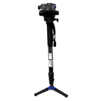 Benro A48T Classic Aluminum Monopod with Flip Locks, 3-Leg Base, and S6PRO Video Head