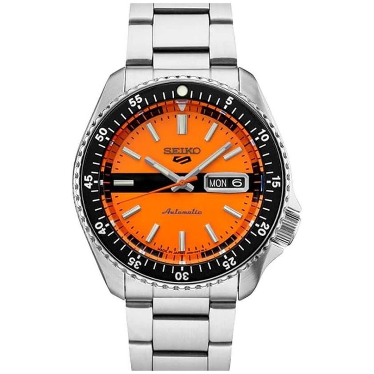 Seiko 5 Sports SRPK11 Special Edition 42.5mm Orange Dial Steel Watch Main image