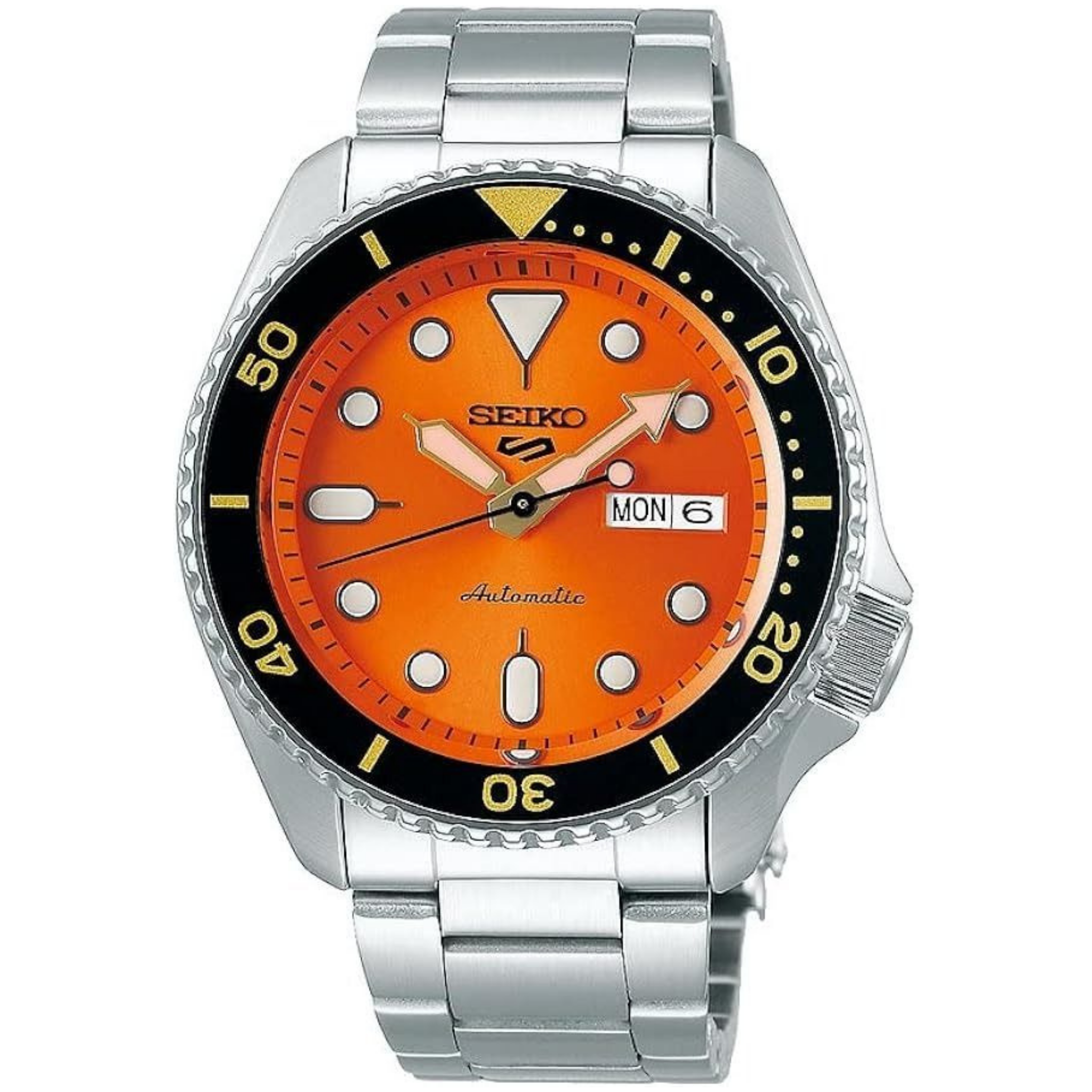 Seiko 5 Sports SRPD59 42mm Automatic Orange Dial Watch