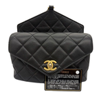 Chanel Carry With Chic Chain Flap Waist Bag Quilted Lambskin Black