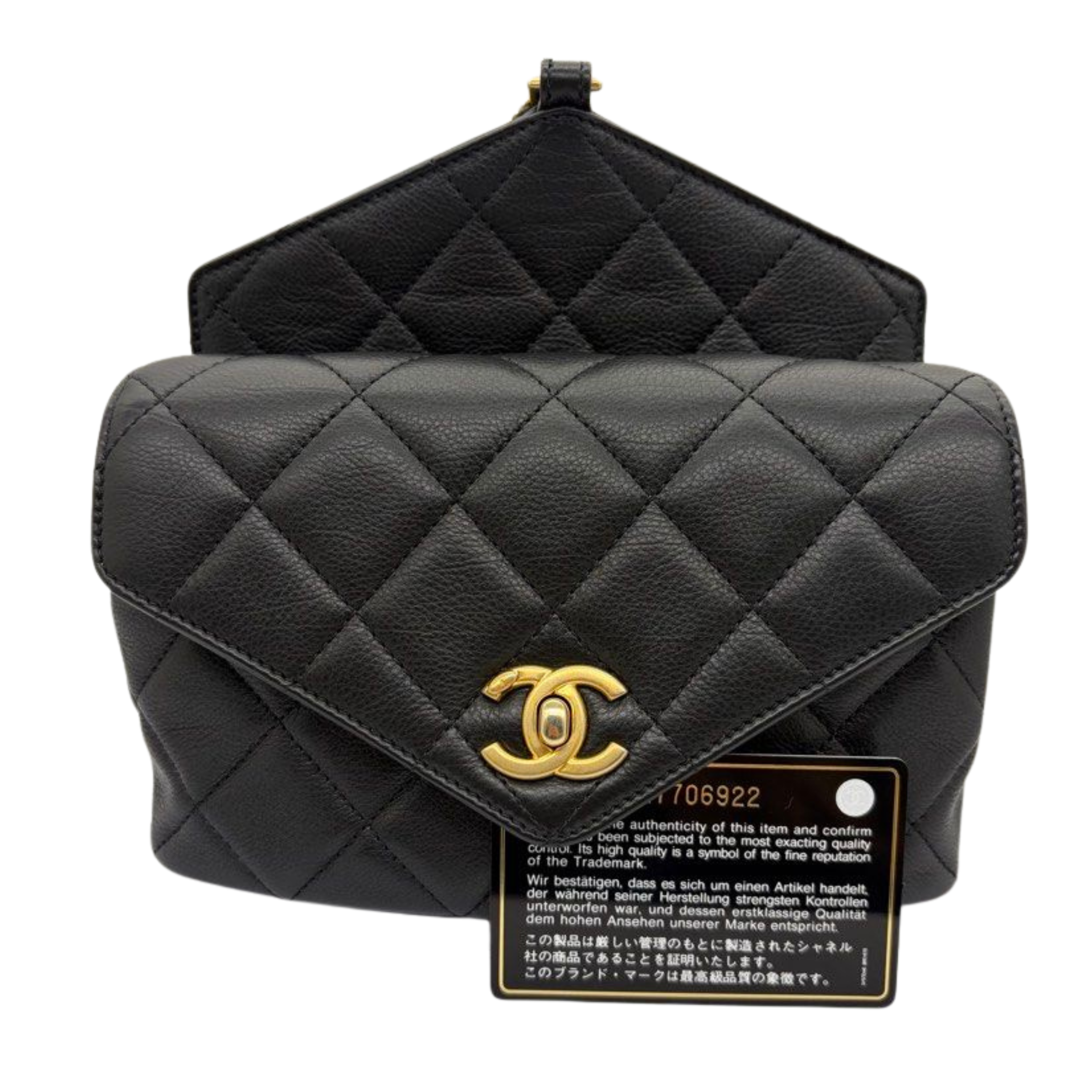 Chanel Carry With Chic Chain Flap Waist Bag Quilted Lambskin Black