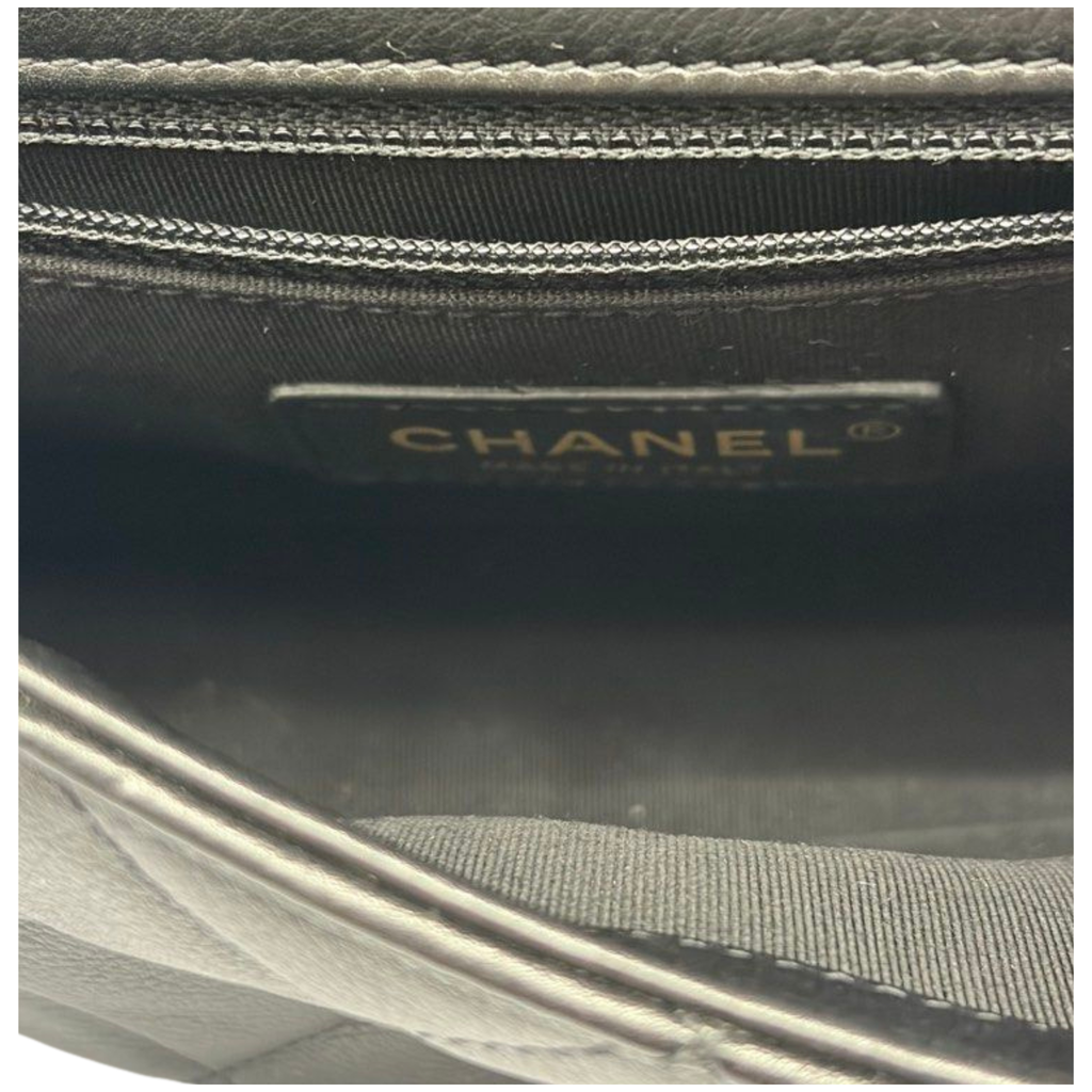 Chanel Carry With Chic Chain Flap Waist Bag Quilted Lambskin Black