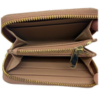 Christian Dior Lambskin Dior Small Lady Dior Voyageur Coin Purse Brown