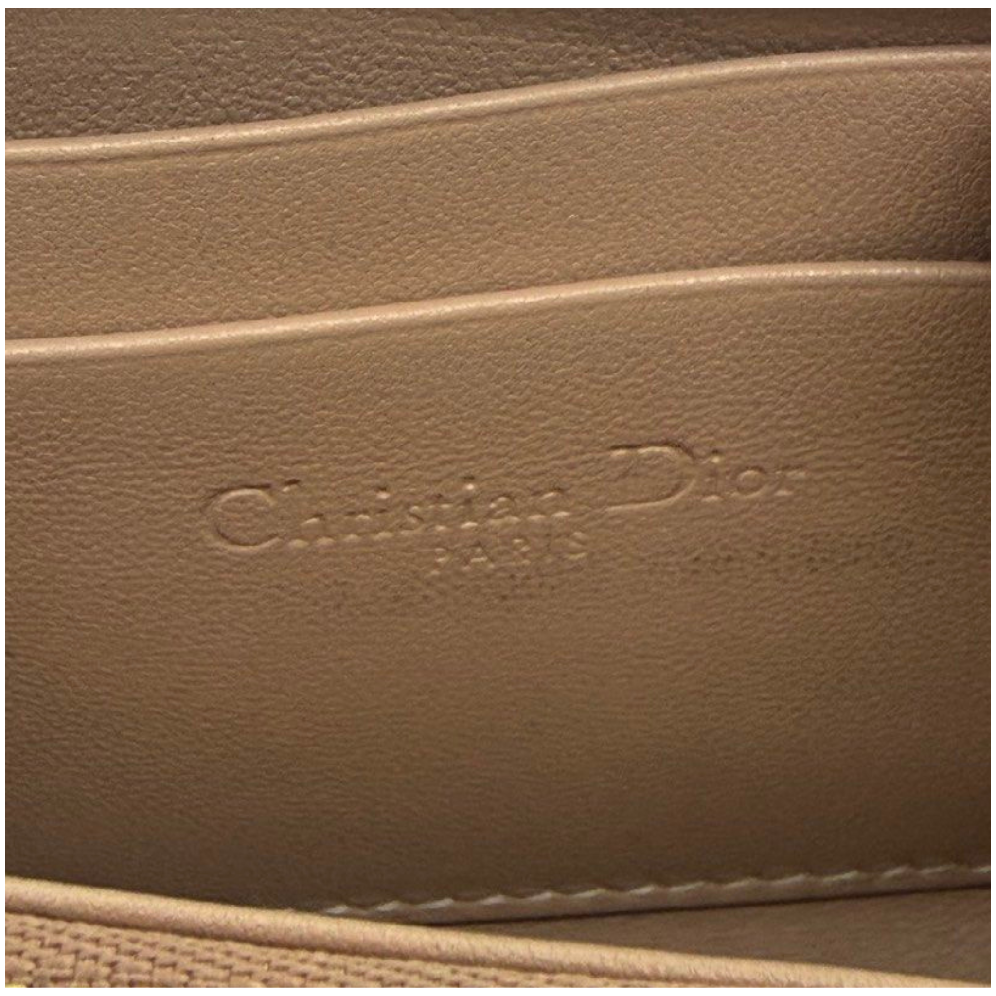 Christian Dior Lambskin Dior Small Lady Dior Voyageur Coin Purse Brown