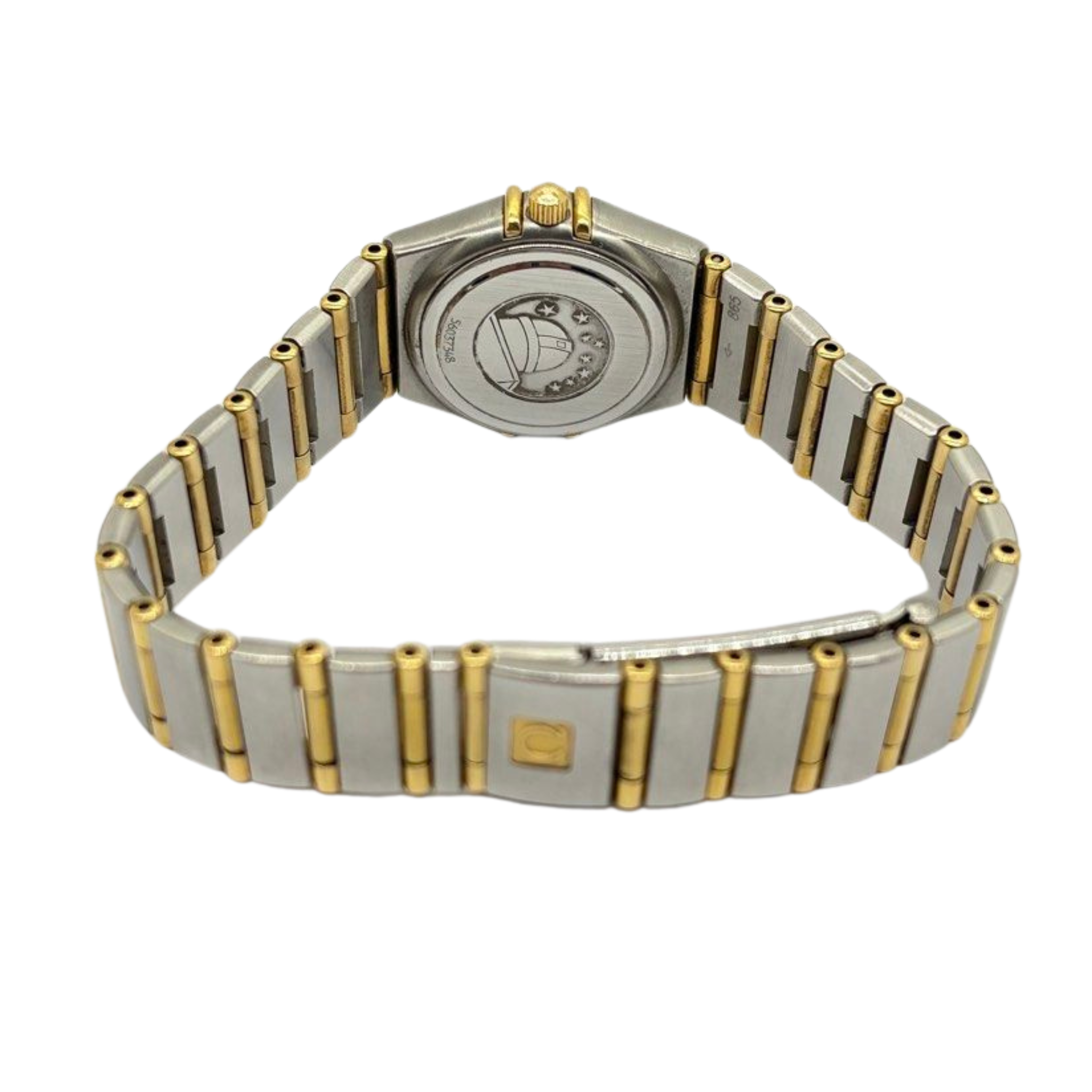 Omega Constellation 1267.10 22.5mm Half Gold Diamond Bezel Quartz Watch