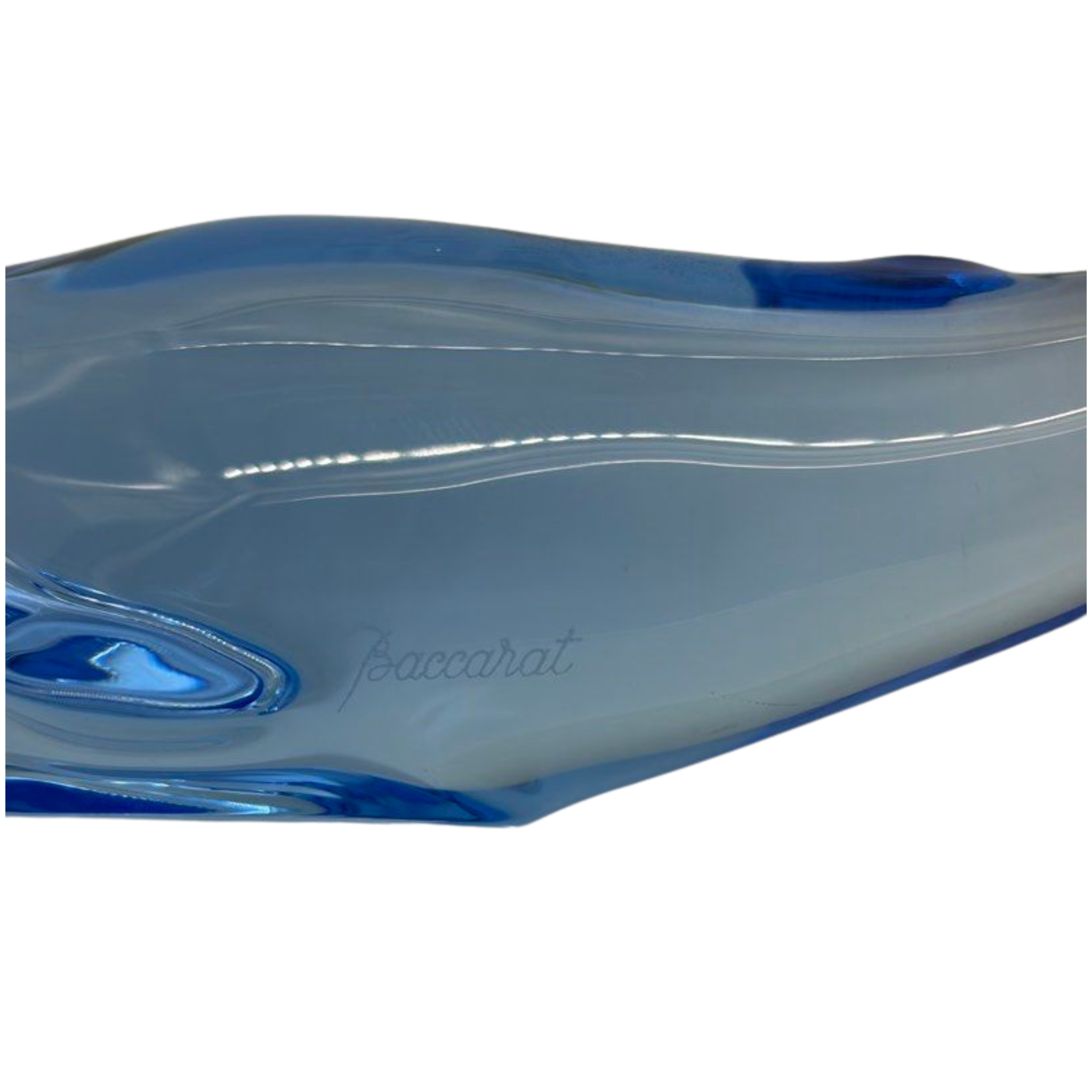 Baccarat Crystal Whale Figurines 15cm, No Box