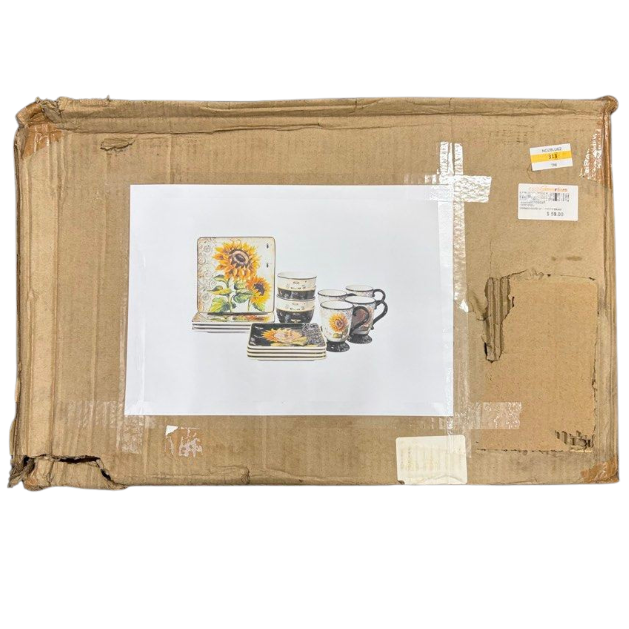 Certified International Corp 89093 French Sunflower Dinnerware Set, Multicolor 16pcs