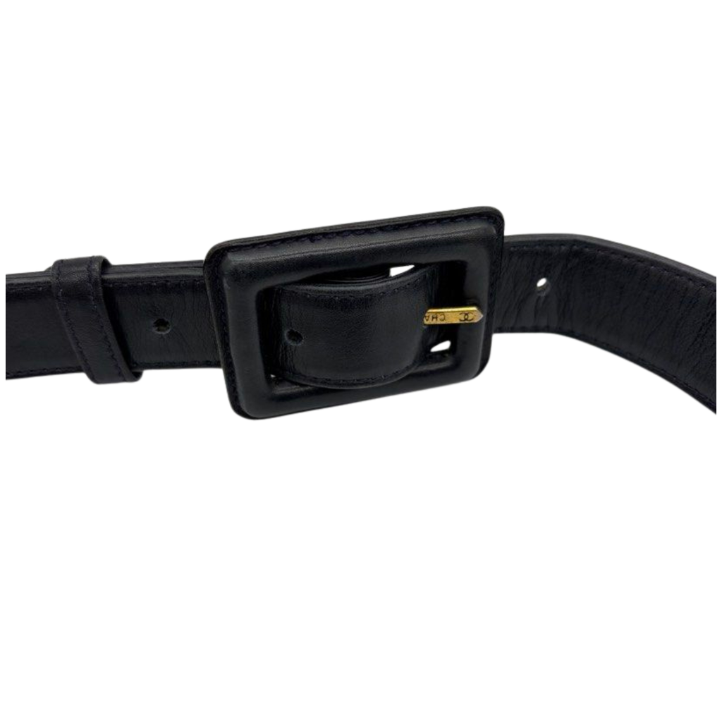 Chanel CC Black Matelasse Lambskin Belt Bag