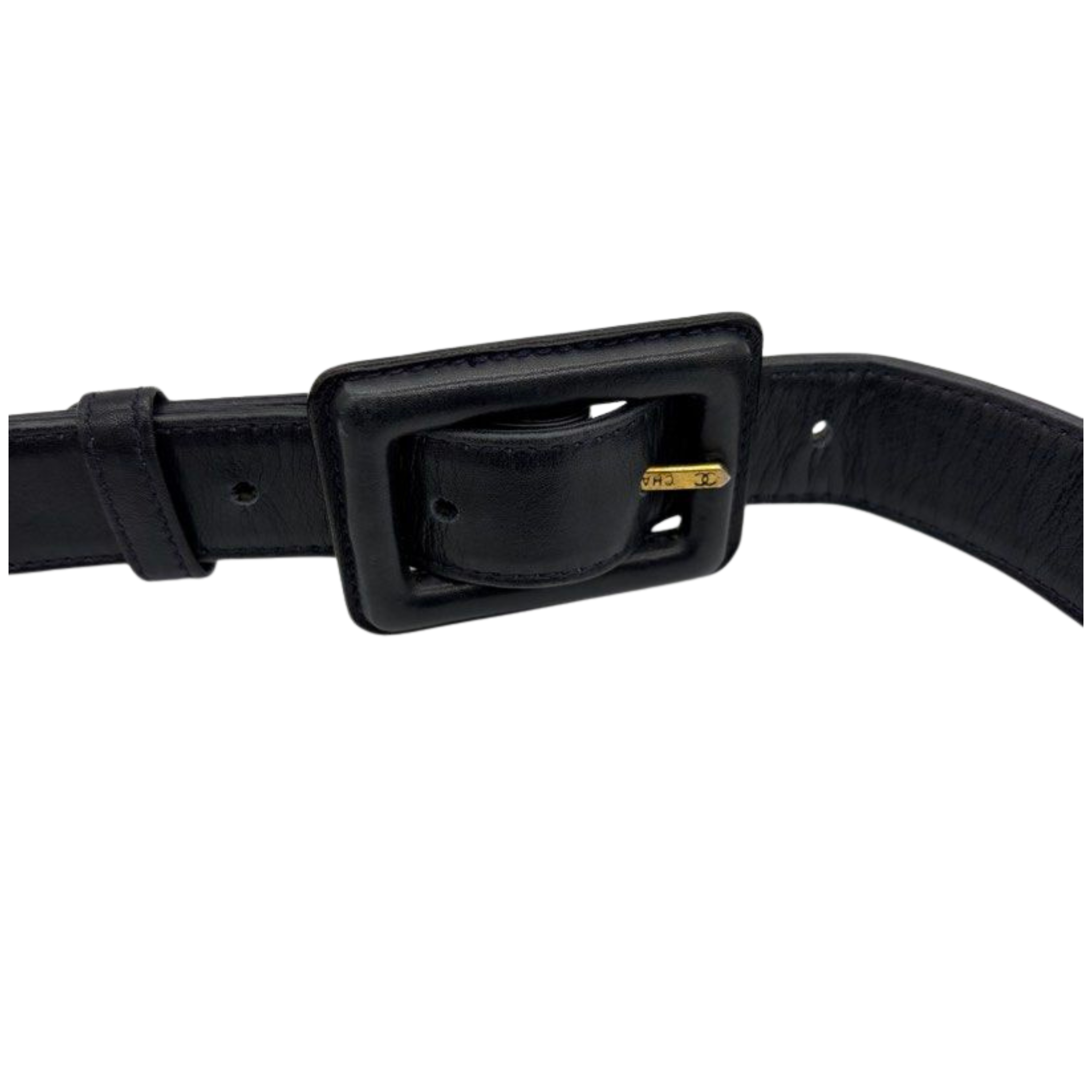 Chanel CC Black Matelasse Lambskin Belt Bag