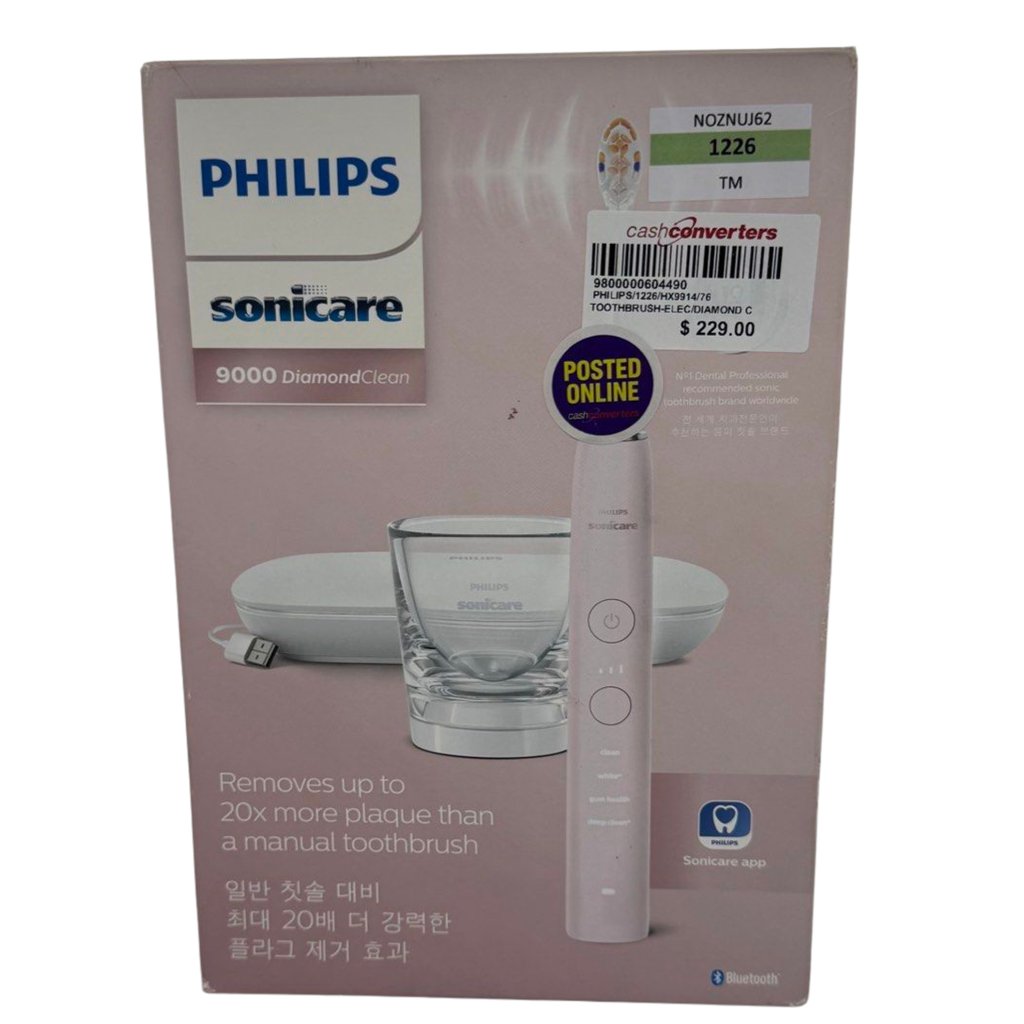 Philips HX-9914/76 Sonicare 9000 Diamond Darwin Power Toothbrush - Pink