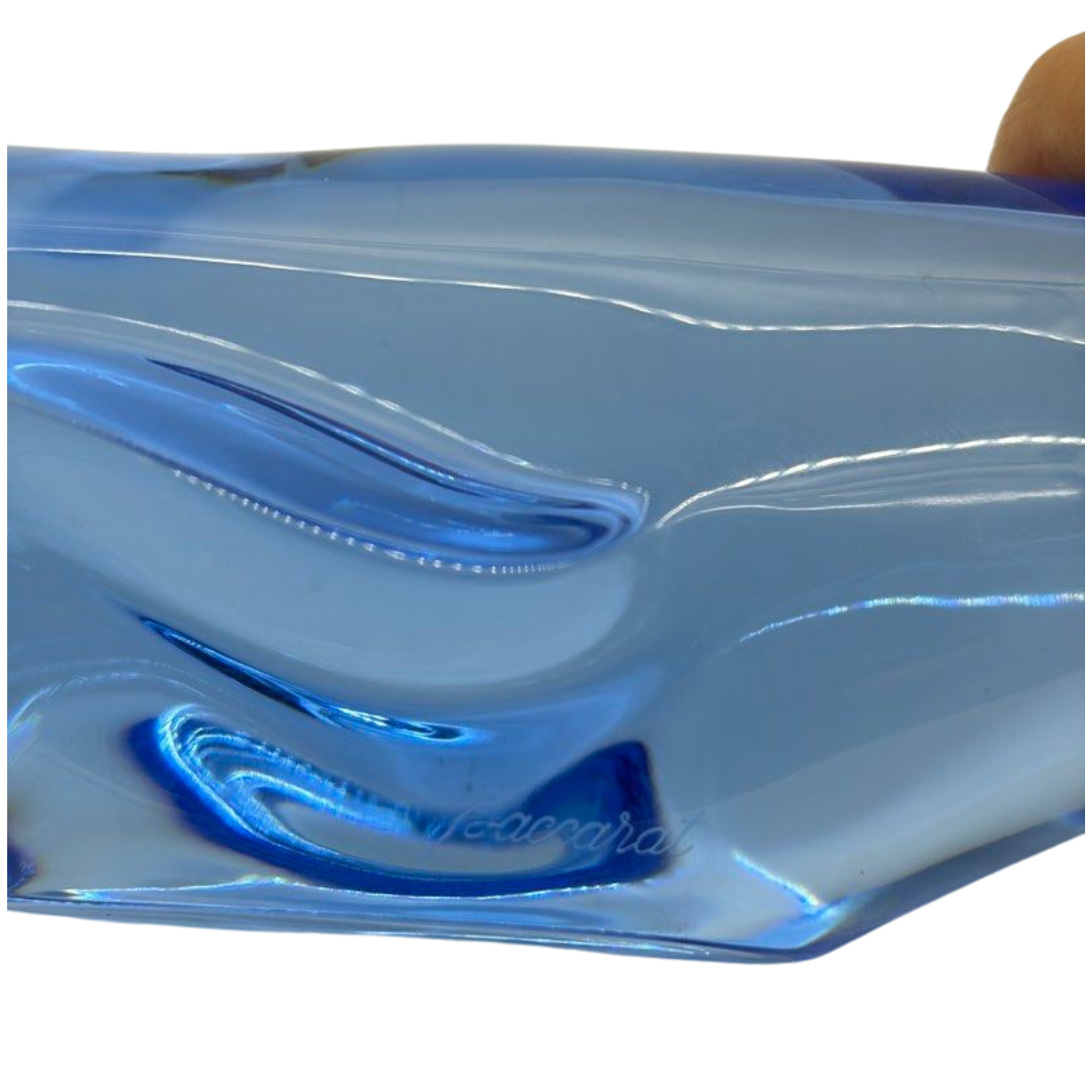 Baccarat Crystal Whale Figurines 21cm, No Box