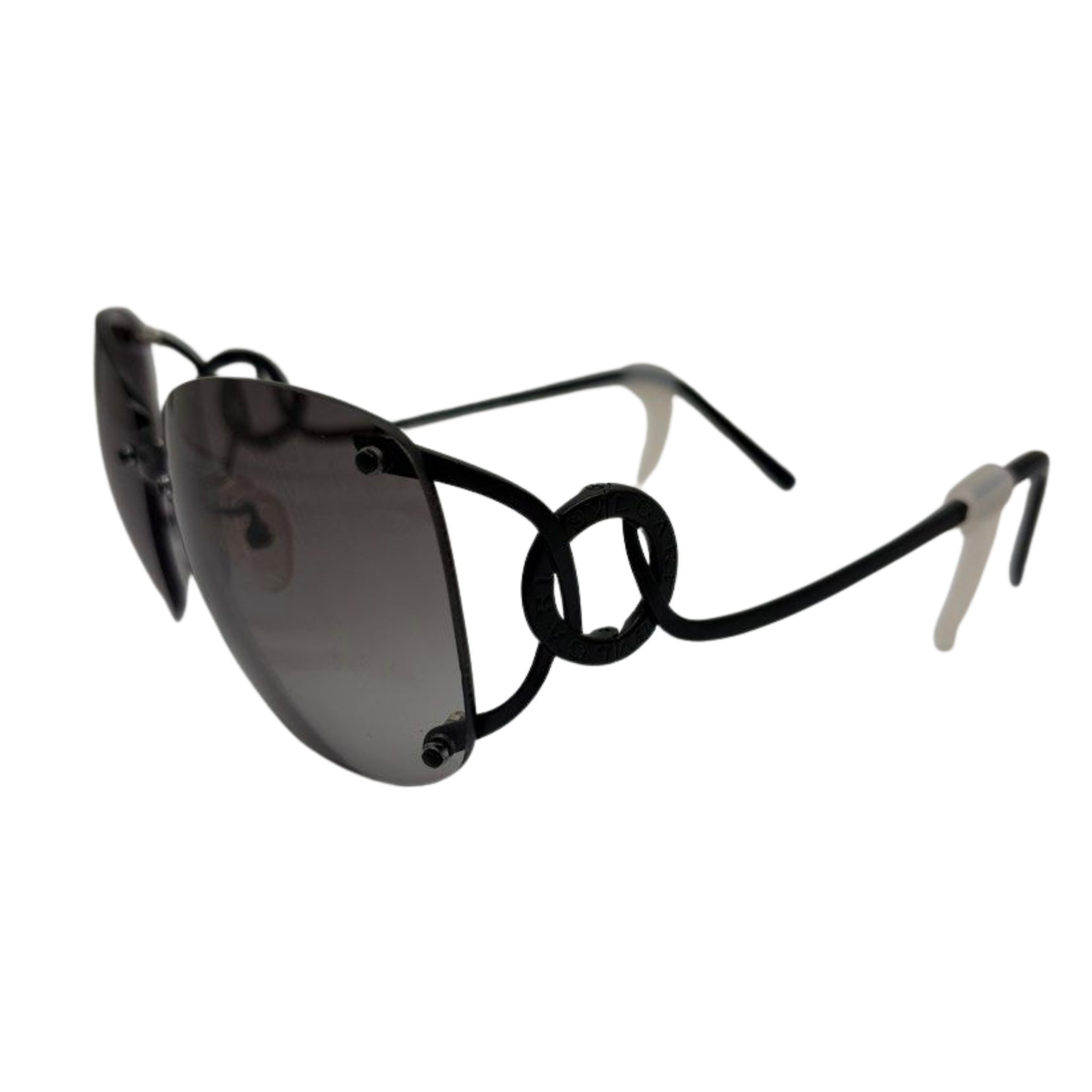 Bvlgari Rimless Black Frame Sunglasses 6040