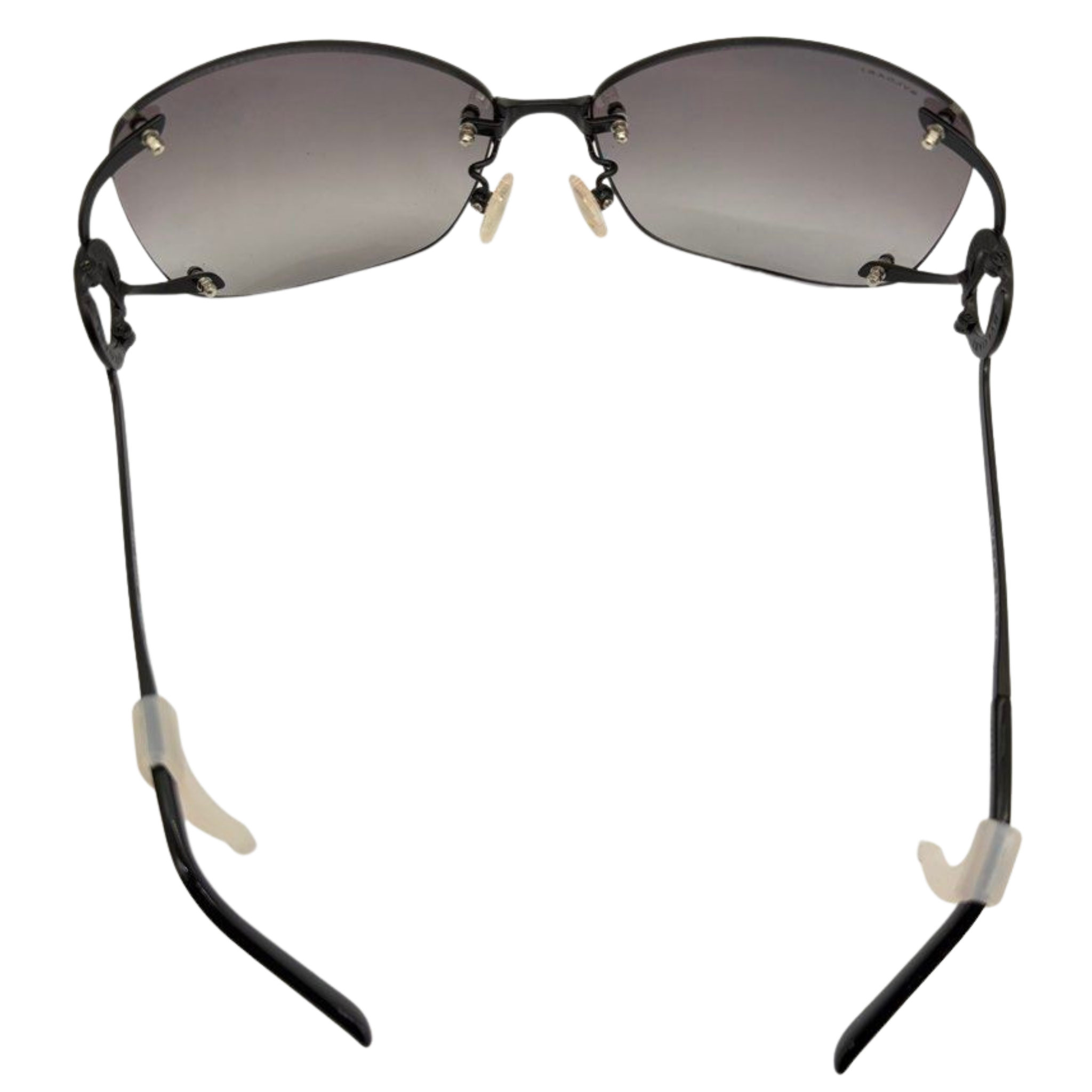 Bvlgari Rimless Black Frame Sunglasses 6040