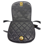 Chanel CC Black Matelasse Lambskin Belt Bag