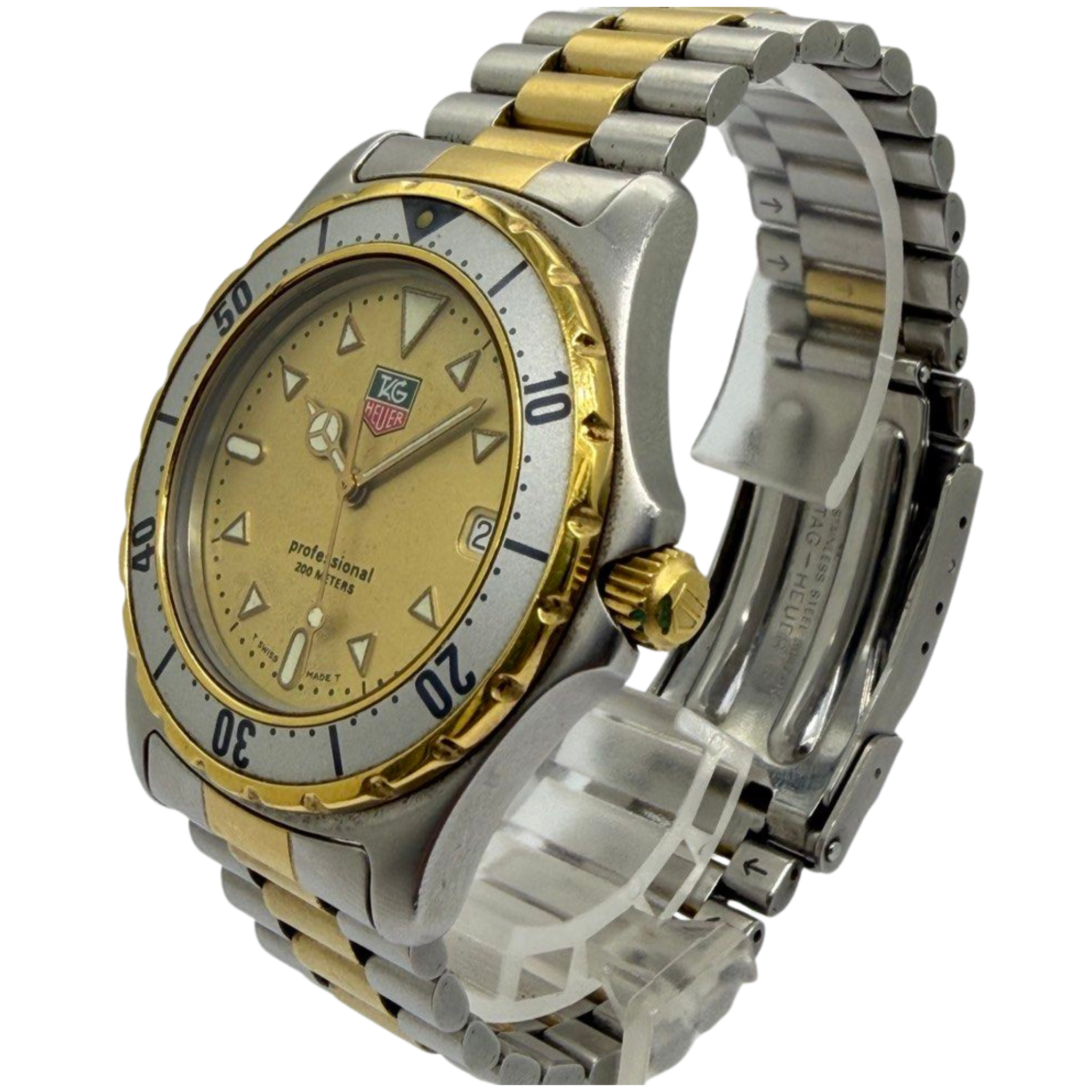 Tag Heuer 2000 Professional 38mm Quartz Gold Dial Watch Secondary image